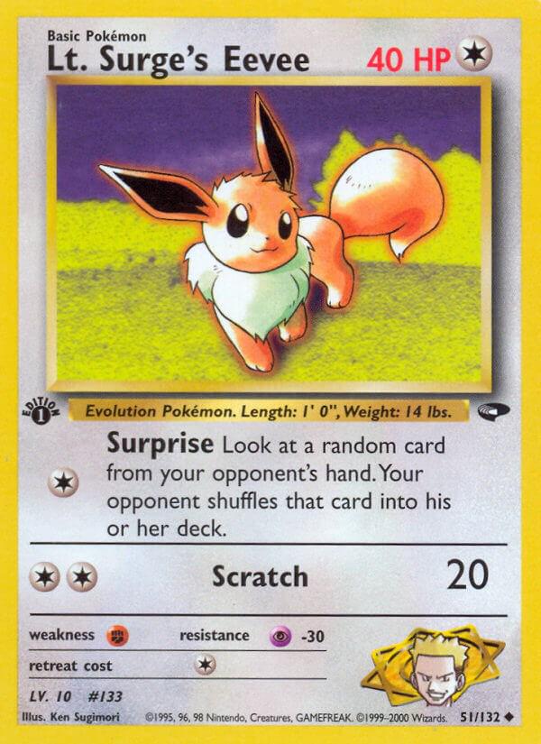 Gym Challenge [1st-Edition] Lt. Surge's Eevee [1st-Edition] Pokémon card